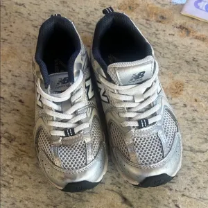 New Balance Kids' Silver Running Shoes