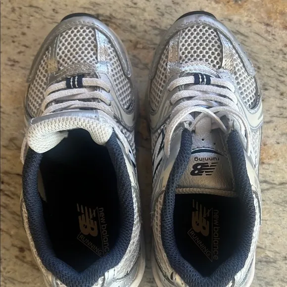 New Balance Kids' Silver Running Shoes