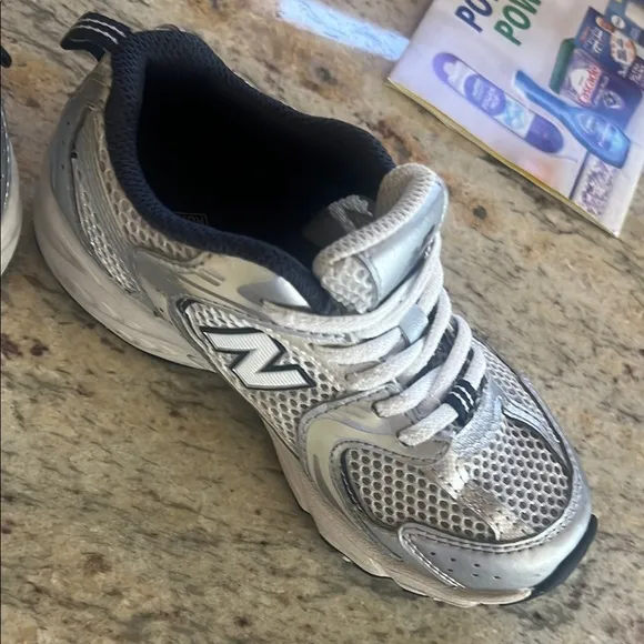 New Balance Kids' Silver Running Shoes