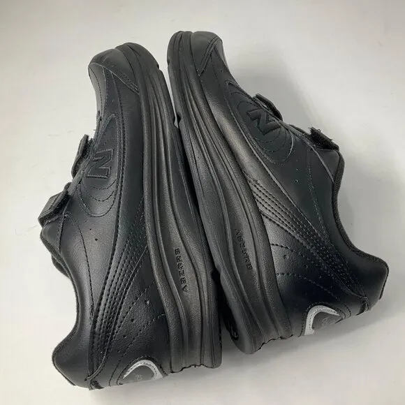 New Balance Mens 577 Walking Shoes Black Leather Size 8.5 2E Wide Comfort Suppor