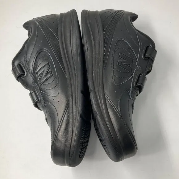 New Balance Mens 577 Walking Shoes Black Leather Size 8.5 2E Wide Comfort Suppor