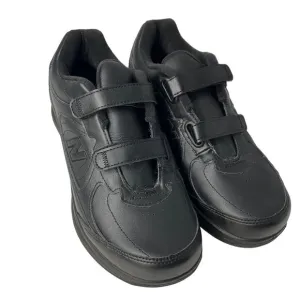 New Balance Mens 577 Walking Shoes Black Leather Size 8.5 2E Wide Comfort Suppor
