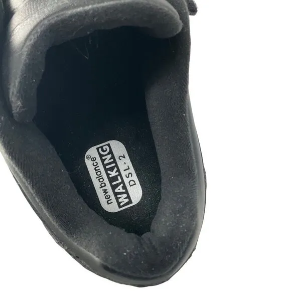 New Balance Mens 577 Walking Shoes Black Leather Size 8.5 2E Wide Comfort Suppor