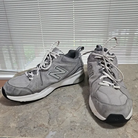 New Balance Mens 608 MX608UG5 Grey Suede Athletic Cross Trainer Shoes Size 9.5