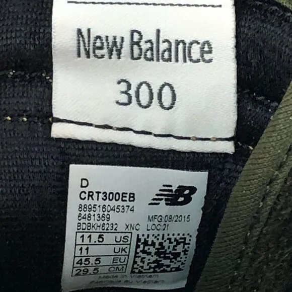 New Balance Men's Size 11.5D 300 Olive Green Wool Lace-Up Casual Sneakers Shoes