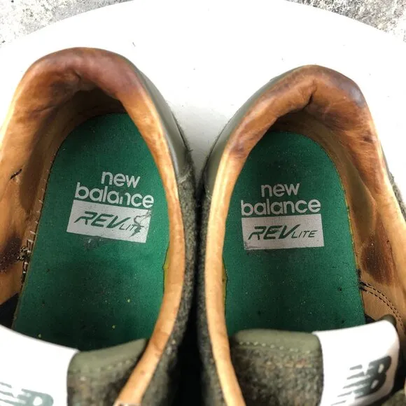New Balance Men's Size 11.5D 300 Olive Green Wool Lace-Up Casual Sneakers Shoes