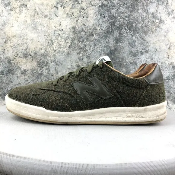 New Balance Men's Size 11.5D 300 Olive Green Wool Lace-Up Casual Sneakers Shoes