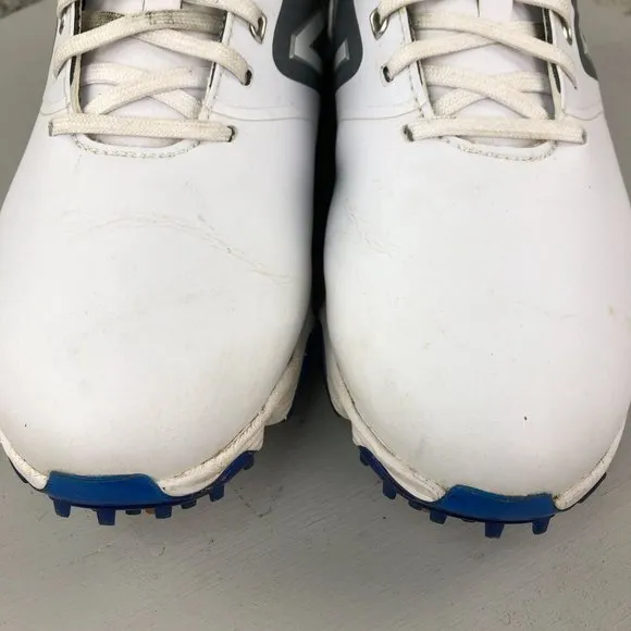 New Balance Men's Size 8.5 4E Wide Striker V2 White Grey Lace-Up Golf Sneakers