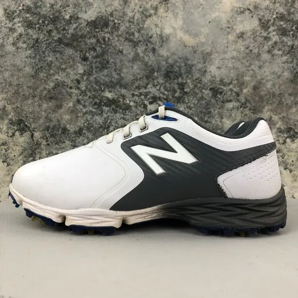 New Balance Men's Size 8.5 4E Wide Striker V2 White Grey Lace-Up Golf Sneakers