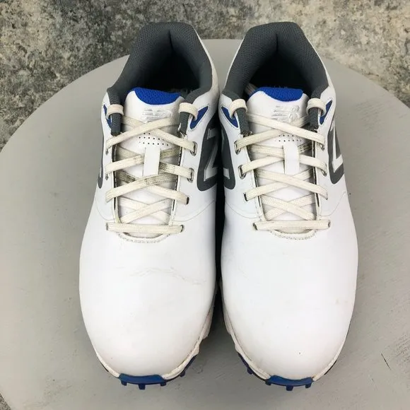 New Balance Men's Size 8.5 4E Wide Striker V2 White Grey Lace-Up Golf Sneakers