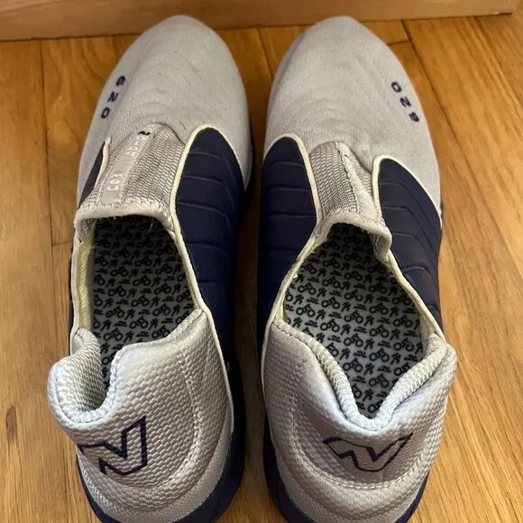 New Balance Size 12 Gray &amp; Navy 620 Low Top Slip On Laceless Sneakers Shoes