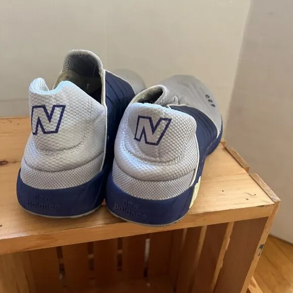 New Balance Size 12 Gray &amp; Navy 620 Low Top Slip On Laceless Sneakers Shoes