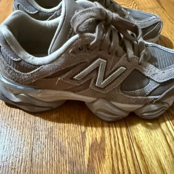 New Balance Tan and Gray Athletic Shoes