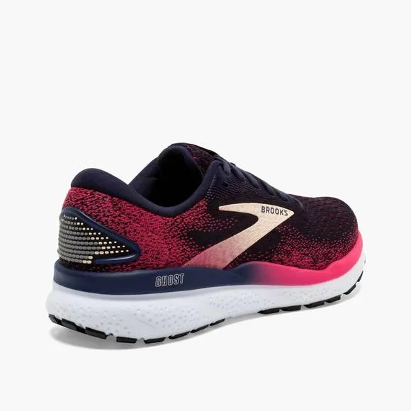 NEW BROOKS women's ghost 16 shoes in peacoat/raspberry/apricot