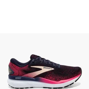 NEW BROOKS women's ghost 16 shoes in peacoat/raspberry/apricot