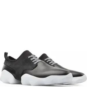 NEW CAMPER men's rubber lace up sneakers shoes in supersoft negro, padel negro/d