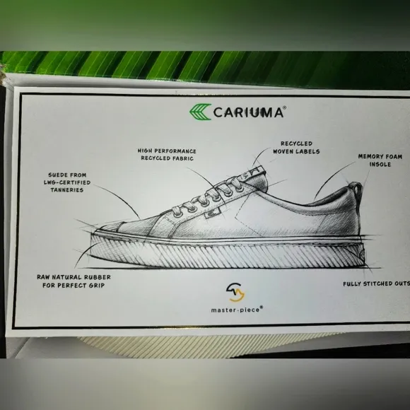 NEW Cariuma X master-piece Charcoal Gray Cordura &amp; Suede Sneaker Skater Japan