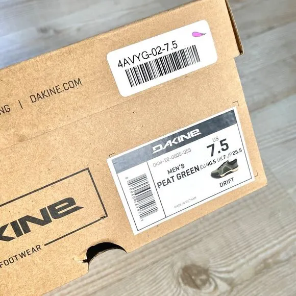 New DAKINE Drift Men's‎ Mountain Bike Shoes | Peat Green Size 7.5