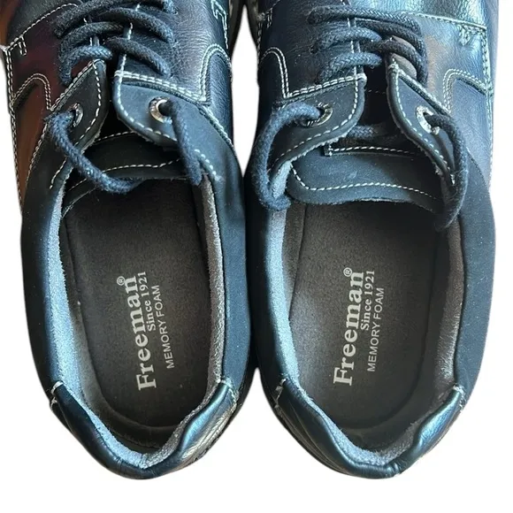 New Freeman Jason 1921 Tie Oxford Shoe 8M Black  Versatile Stylish Memory Foam