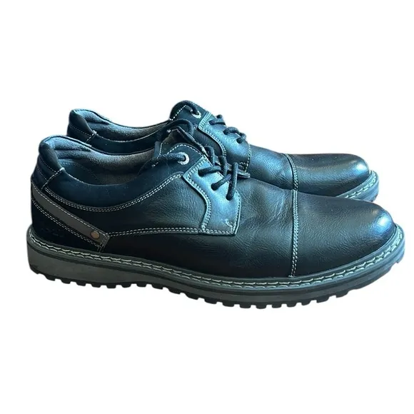 New Freeman Jason 1921 Tie Oxford Shoe 8M Black  Versatile Stylish Memory Foam