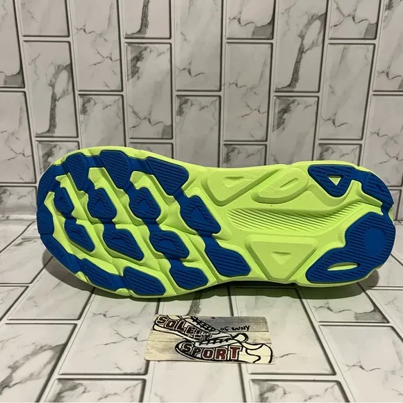 New Hoka One Clifton 9 Grey Blue Running Shoes Mens 10.5 D Workout Training Gym