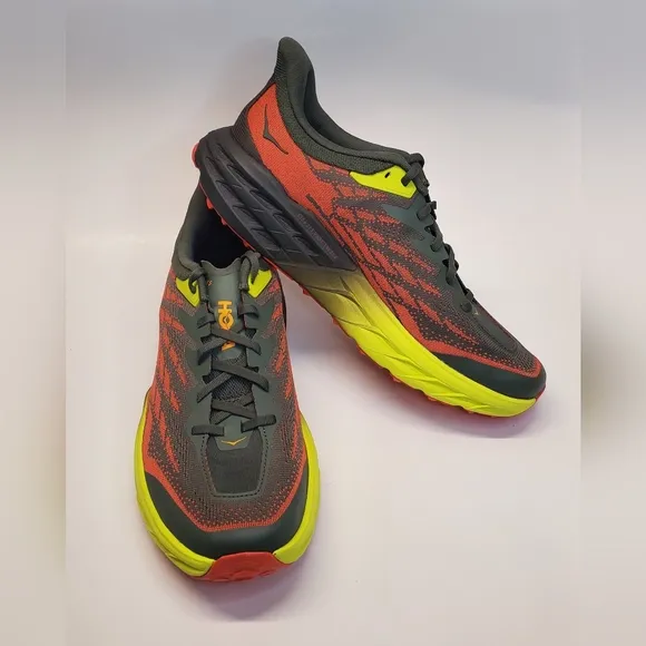 New Hoka One One Men's Speedgoat 5 Thyme Fiesta 1123157 Training Shoes Size 11 D