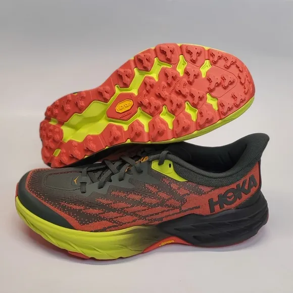 New Hoka One One Men's Speedgoat 5 Thyme Fiesta 1123157 Training Shoes Size 11 D