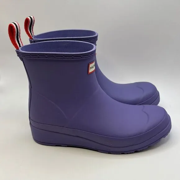 New Hunter Original Short Play Womens Size 6 Waterproof Rain Boots Purple Shoes