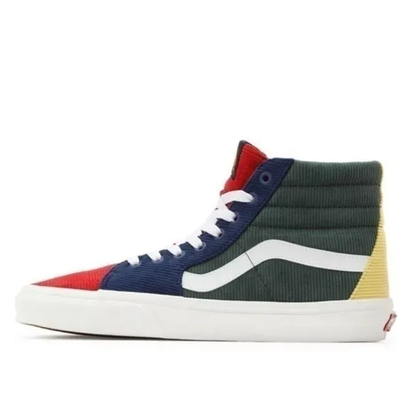 NEW IN BOX Vans (KRH94M) Mixed Corduroy Sk8-Hi Shoes -Multi Women’s Size 7.5