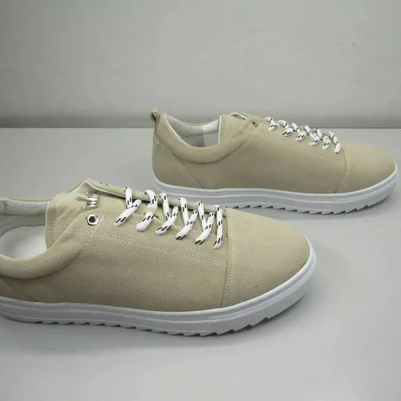 NEW MARTIN VALEN Low Top Suede Sneakers Size 13 Comfort Beige Round-Toe Casual