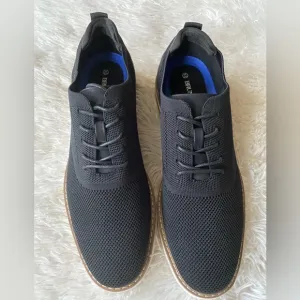New men’s navy blue Bruno Marc navy blue business to casual lace up shoes