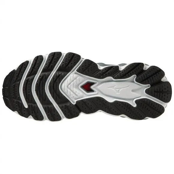 NEW MIZUNO women's wave sky 7 shoes in black-silverstar