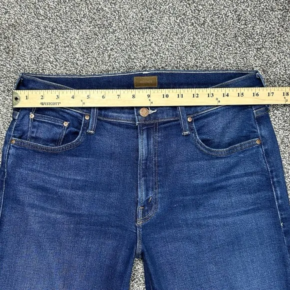 NEW Mother The Mid Rise Rambler Zip Ankle Jeans Coastal Colors Denim Womens 31