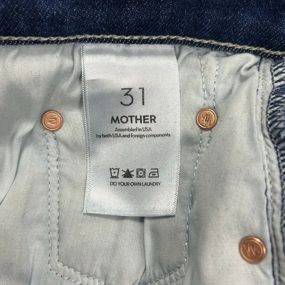 NEW Mother The Mid Rise Rambler Zip Ankle Jeans Coastal Colors Denim Womens 31