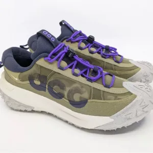 New Nike ACG Mountain Fly 2 Low Trail Shoes Olive Grape Mens Size 6.5 DV7903-200