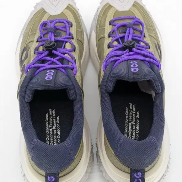 New Nike ACG Mountain Fly 2 Low Trail Shoes Olive Grape Mens Size 6.5 DV7903-200