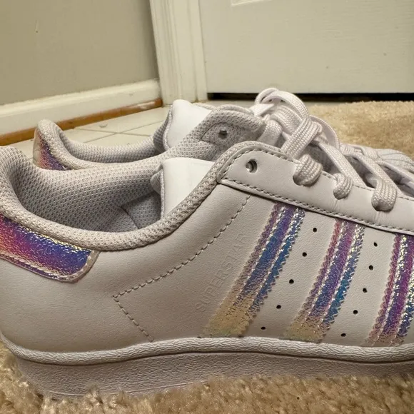 NEW NO TAG/ Kids White Adidas Superstar Shoes