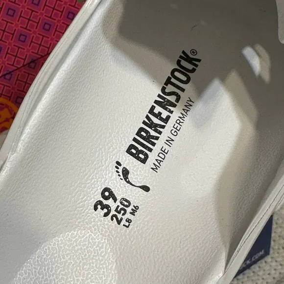 New NWT Birkenstock 39 white Boston sandal clog 8 EVA shoes slip on birks lake