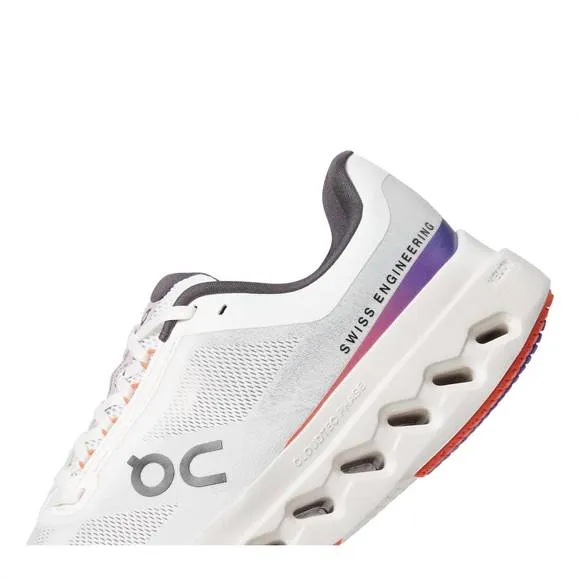 NEW ON RUNNING women's cloudsurfer next wide running shoes in white/flame