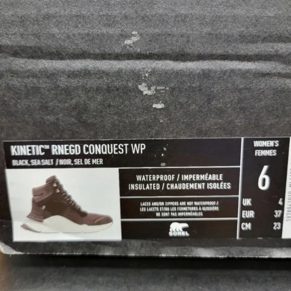 New Sorel Kinetic™ RNEGD Conquest Waterproof High Top Sneaker Size 6