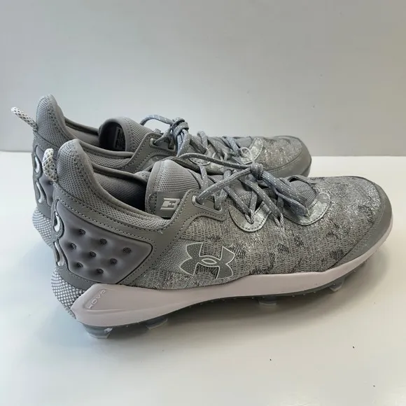 New Under Armour UA Harper 8 Elite TPU Baseball Cleats Molded Plastic Gray Men14