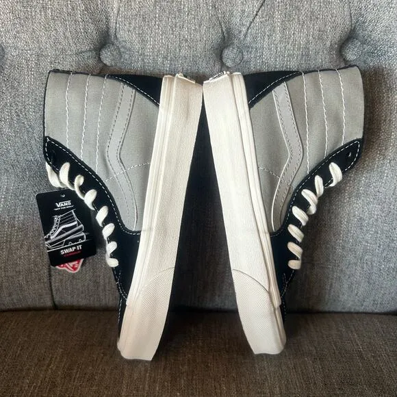 NEW Vans Mens Boys Sk8-Hi Tapered Moon Rocks Black Modular Sneaker Shoes 3.5