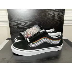 (NEW) Vans Pride Collection Love is Love Shoes Men’s Size 9 Black Rainbow