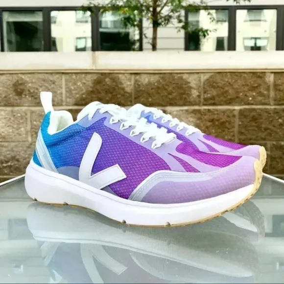 New Veja Condor 2 Alveomesh Jolie Foulee Sneakers in White Purple Blue