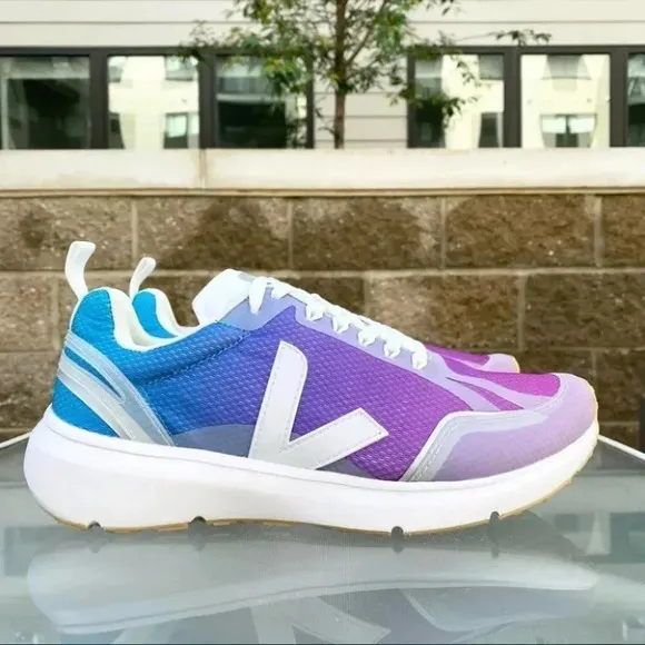 New Veja Condor 2 Alveomesh Jolie Foulee Sneakers in White Purple Blue