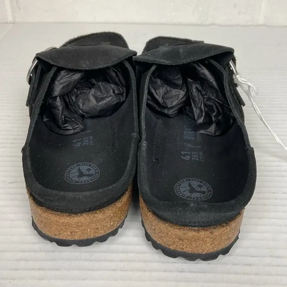 NIB Birkenstock Buckley Narrow Fit Suede Leather‎ Clogs EU41 Black Unisex