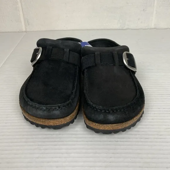 NIB Birkenstock Buckley Narrow Fit Suede Leather‎ Clogs EU41 Black Unisex