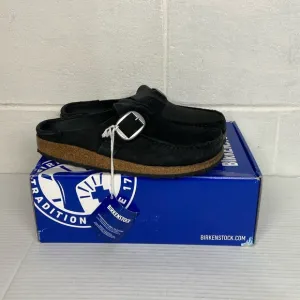 NIB Birkenstock Buckley Narrow Fit Suede Leather‎ Clogs EU41 Black Unisex