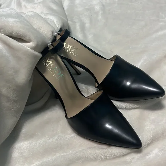 NIB: MODE COLLECTIVE Knox Pump Pointed Toe Heels in Black, Size 36 (EU)