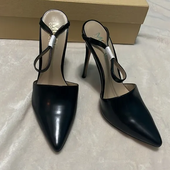 NIB: MODE COLLECTIVE Knox Pump Pointed Toe Heels in Black, Size 36 (EU)